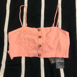 💙𝟻/$𝟸𝟻💙 Forever 21 Crop top salmon